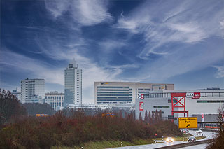 Blick auf das Gewerbegebiet Süd und Camp-Phönix-Park
