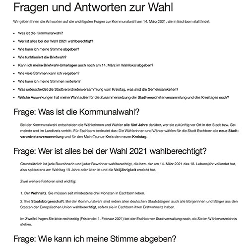 Wahl-FAQ
