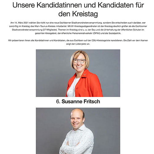 Eschborner CDU-Kandidaten für den Kreistag